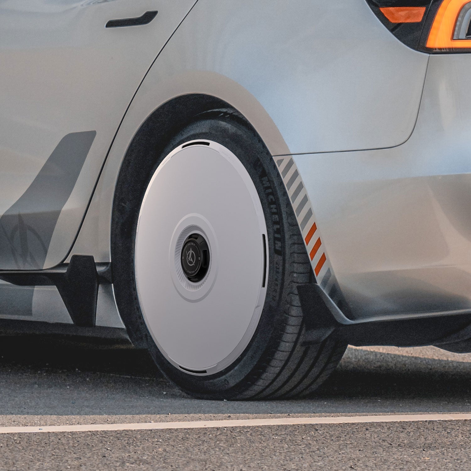2024-2026 Tesla Model 3 (Highland) HALODISC 2 Ready-to-Paint (RTP) Customizable Wheel Covers (Set of 4) | HALOBLK