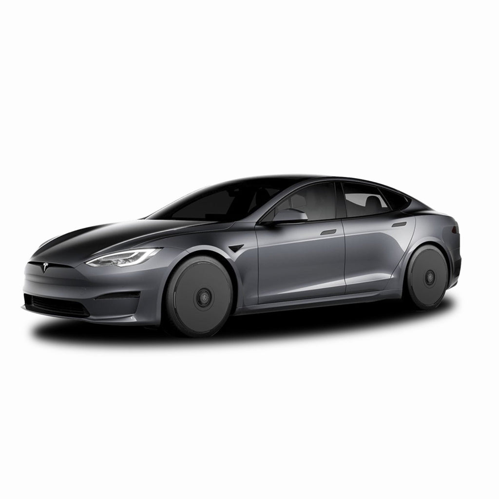 2012-2026 Tesla Model S HALODISC 2 Ready-to-Paint (RTP) Customizable Wheel Covers (Set of 4) | HALOBLK