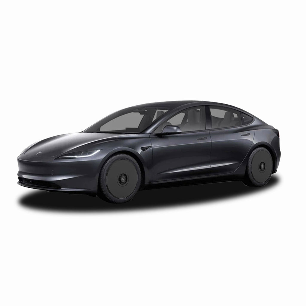 2024-2026 Tesla Model 3 (Highland) HALODISC 2 Ready-to-Paint (RTP) Customizable Wheel Covers (Set of 4) | HALOBLK