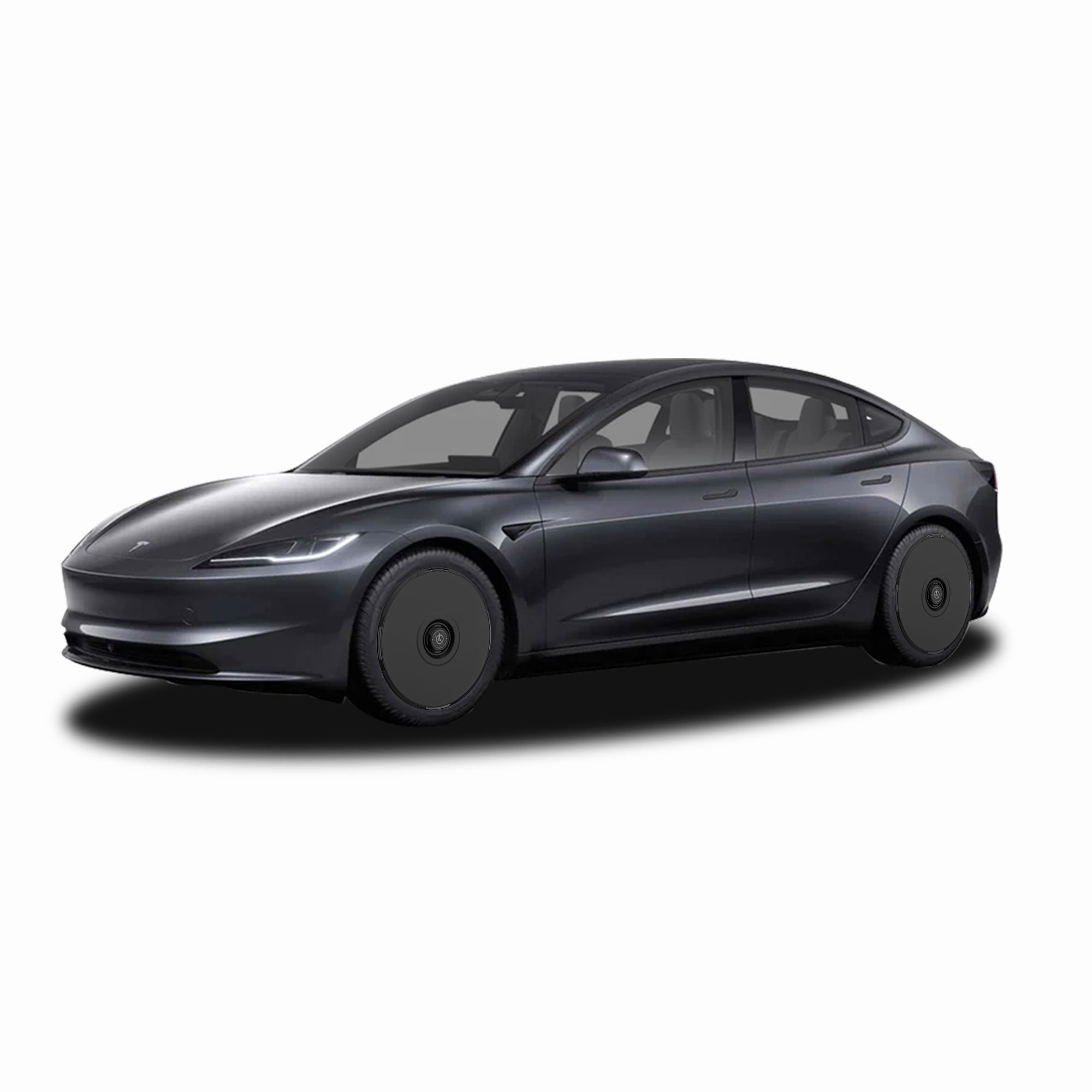 2024-2026 Tesla Model 3 (Highland) HALODISC 2 Ready-to-Paint (RTP) Customizable Wheel Covers (Set of 4) | HALOBLK