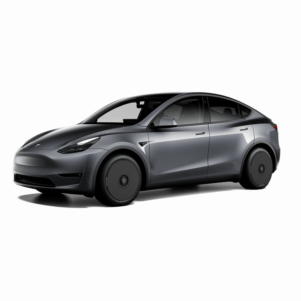2020-2025 Tesla Model Y (1st-Gen) HALODISC 2 Aerodynamic Style Ready-to-Paint Wheel Covers (Set of 4) | HALOBLK
