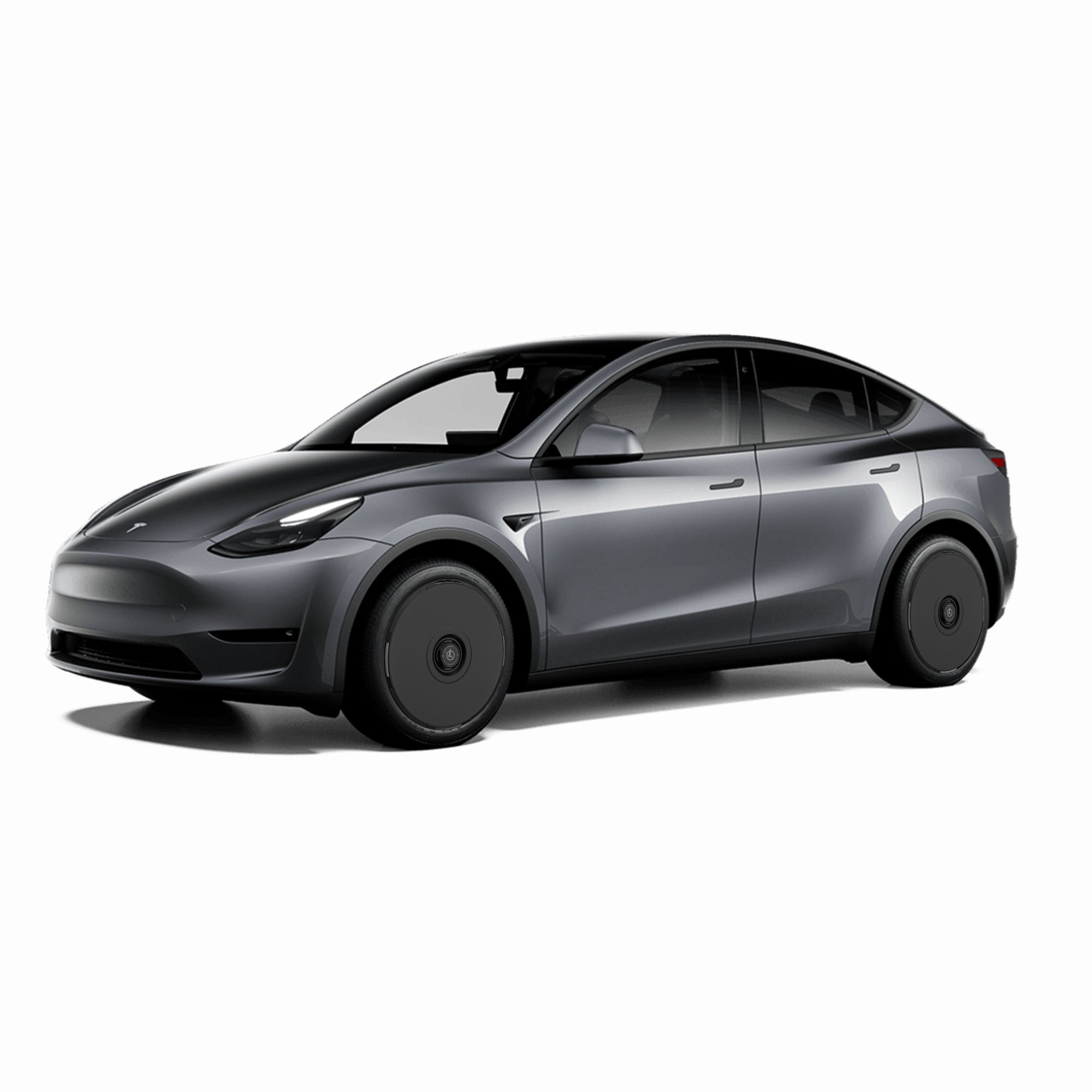 2020-2025 Tesla Model Y (1st-Gen) HALODISC 2 Aerodynamic Style Ready-to-Paint Wheel Covers (Set of 4) | HALOBLK