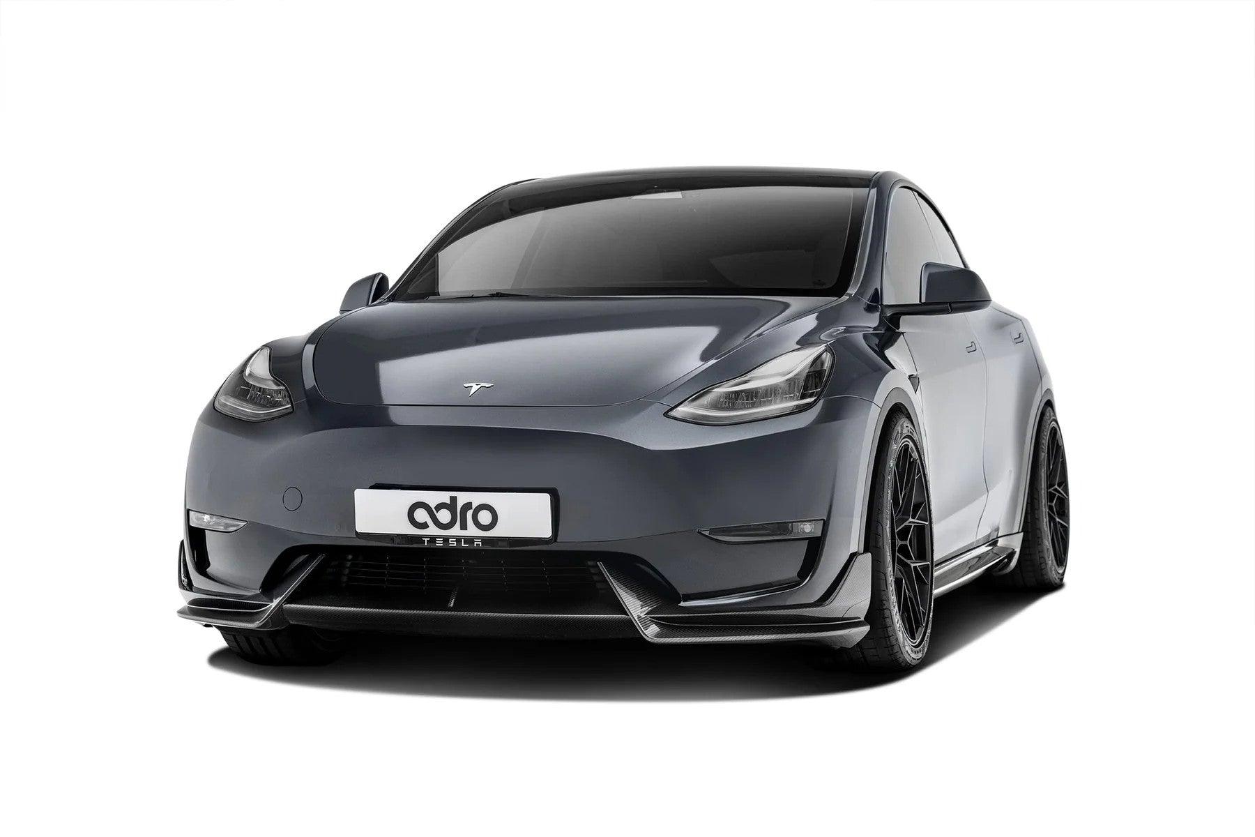 ADRO Tesla Model Y Genuine Prepreg Carbon Fiber Front Lip - E3Tuning