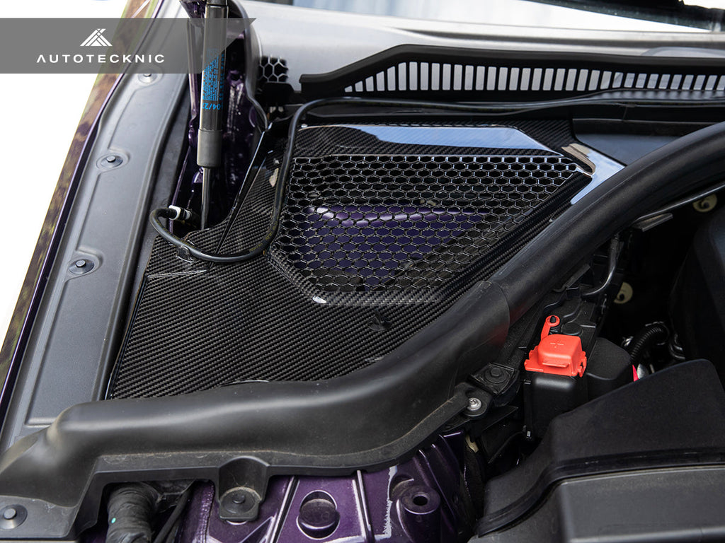 2019-2026 BMW 2 & 3 Series (G42/G20) Motorsport Style Dry Carbon Fiber Engine Cowl Panel Trim Set | AutoTecknic USA