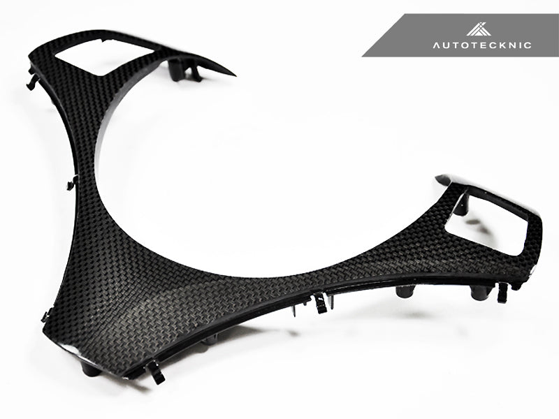 AutoTecknic Carbon Fiber Steering Wheel Trim - E90/ E92/ E93 3-Series/ E82 1-Series with Sport Package