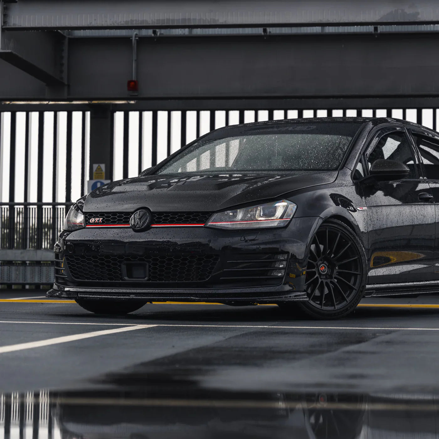2013-2017 Volkswagen Golf GTI (Mk7) EVO-1 Gloss Black Front Splitter | Zaero Design