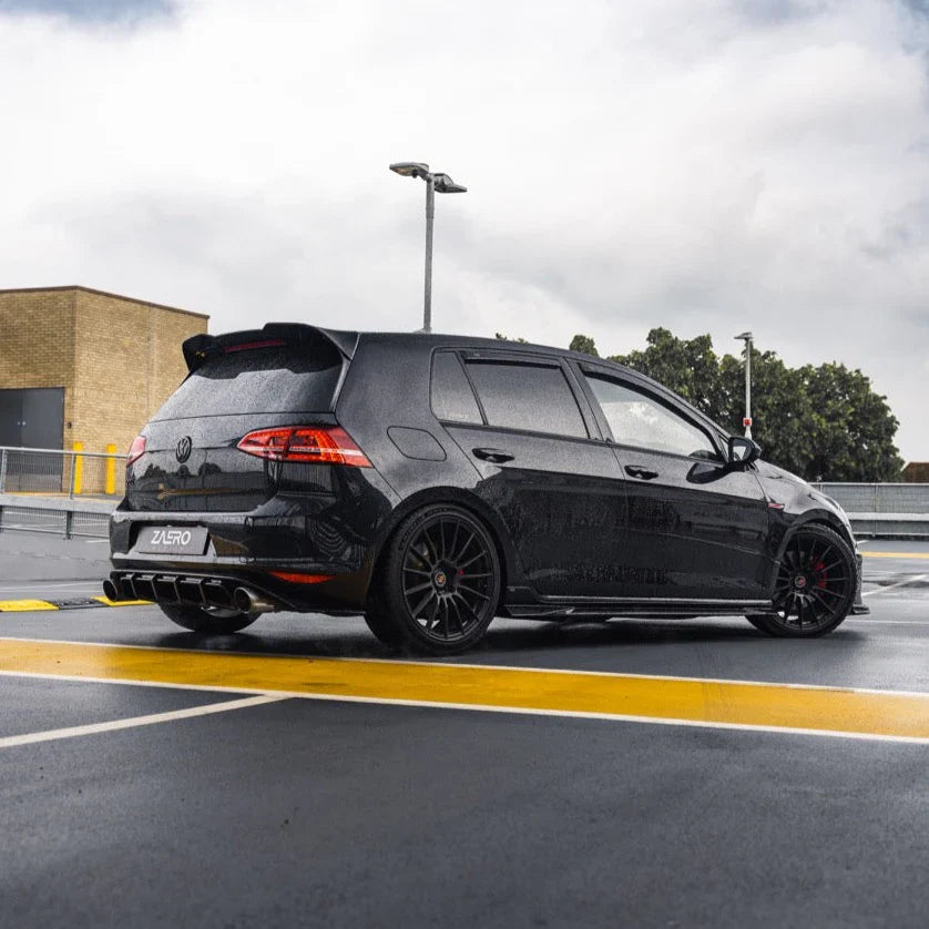 2013-2017 Volkswagen GTI (MK7) EVO-1 Gloss Black Rear Diffuser | Zaero Design USA