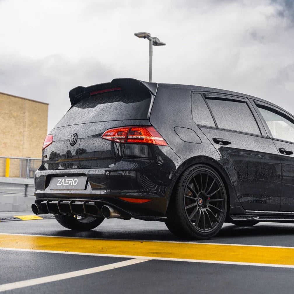 2013-2017 Volkswagen GTI (MK7) EVO-1 Gloss Black Rear Diffuser | Zaero Design USA