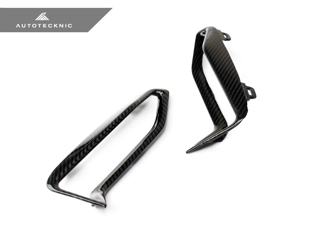 2019-2022 BMW 3 Series (G20) M-Sport Style Dry Carbon Fiber Front Bumper Grille Trim Set | AutoTecknic