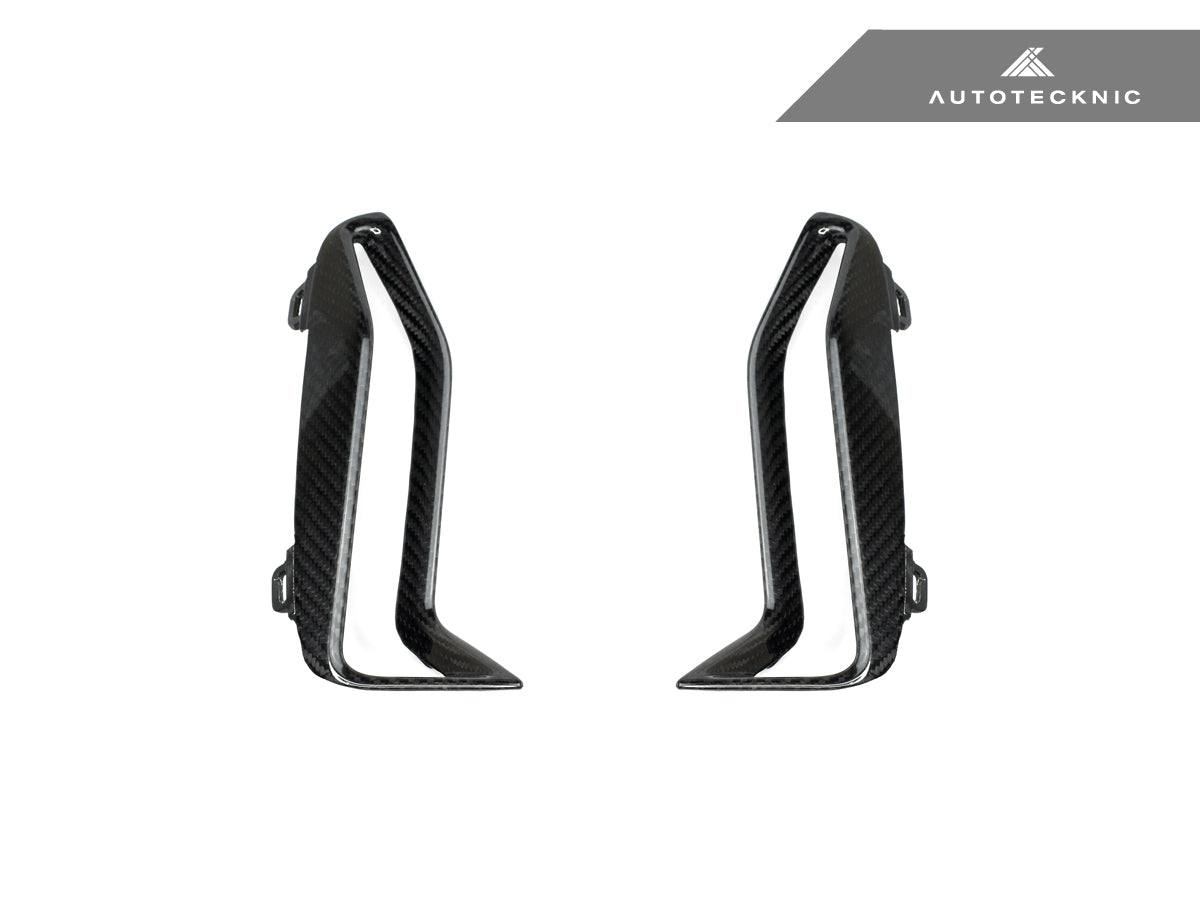 2019-2022 BMW 3 Series (G20) M-Sport Style Dry Carbon Fiber Front Bumper Grille Trim Set | AutoTecknic