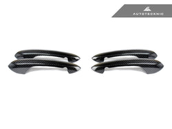 2019-2026 BMW 3-Series (G20/G21) OEM Style Dry Carbon Fiber Door Handle Trim Set | AutoTecknic