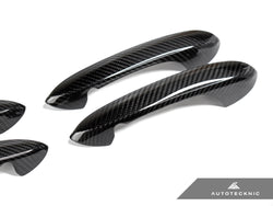 2019-2026 BMW 3-Series (G20/G21) OEM Style Dry Carbon Fiber Door Handle Trim Set | AutoTecknic
