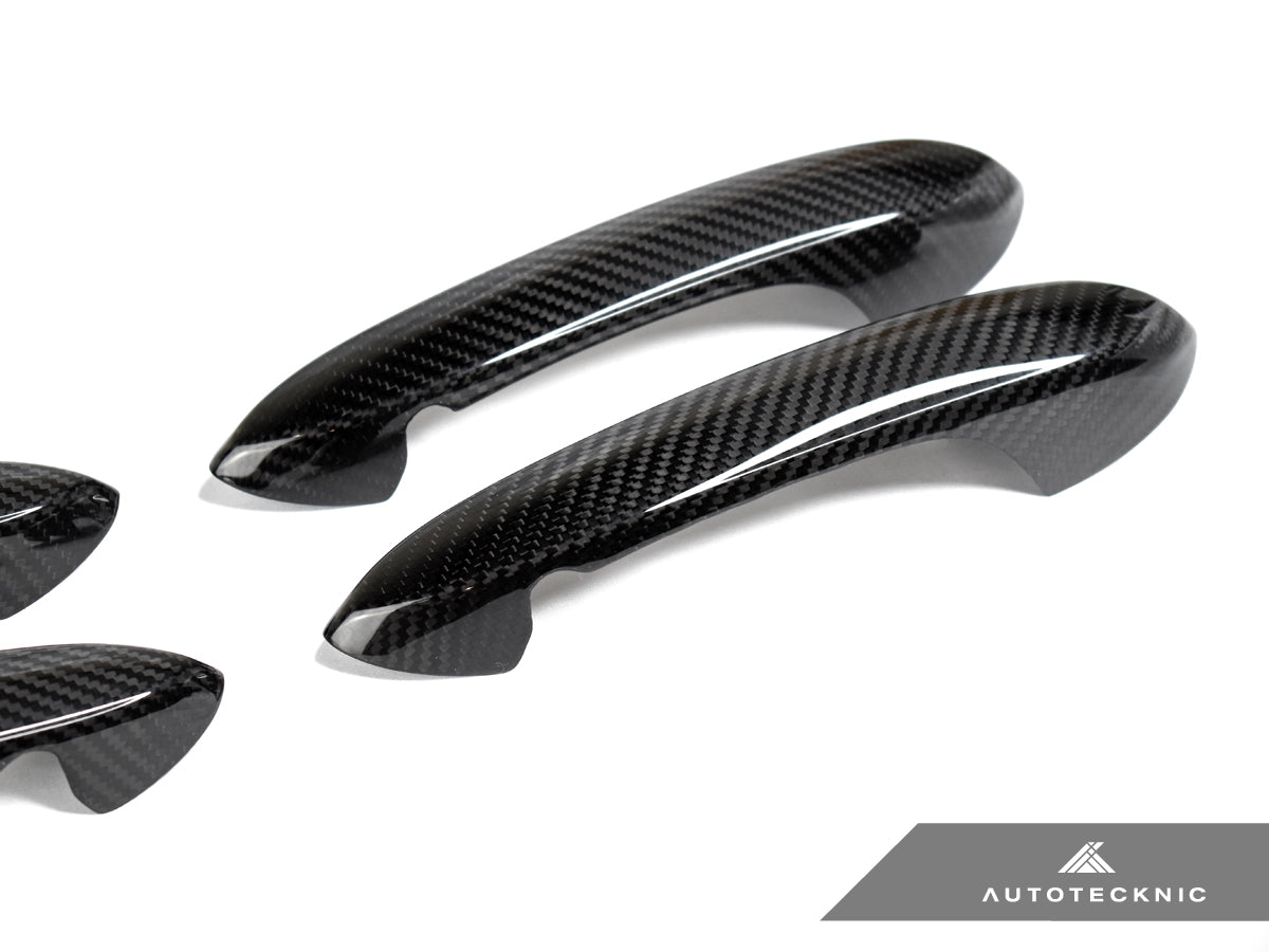 2019-2026 BMW 3-Series (G20/G21) OEM Style Dry Carbon Fiber Door Handle Trim Set | AutoTecknic