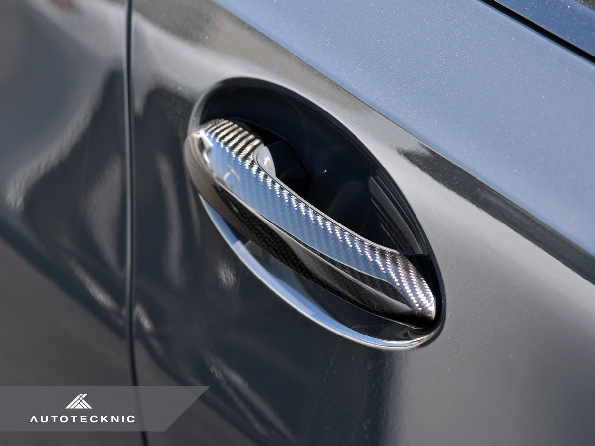 2019-2026 BMW 3-Series (G20/G21) OEM Style Dry Carbon Fiber Door Handle Trim Set | AutoTecknic Secondary image