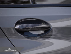 2019-2026 BMW 3-Series (G20/G21) OEM Style Dry Carbon Fiber Door Handle Trim Set | AutoTecknic