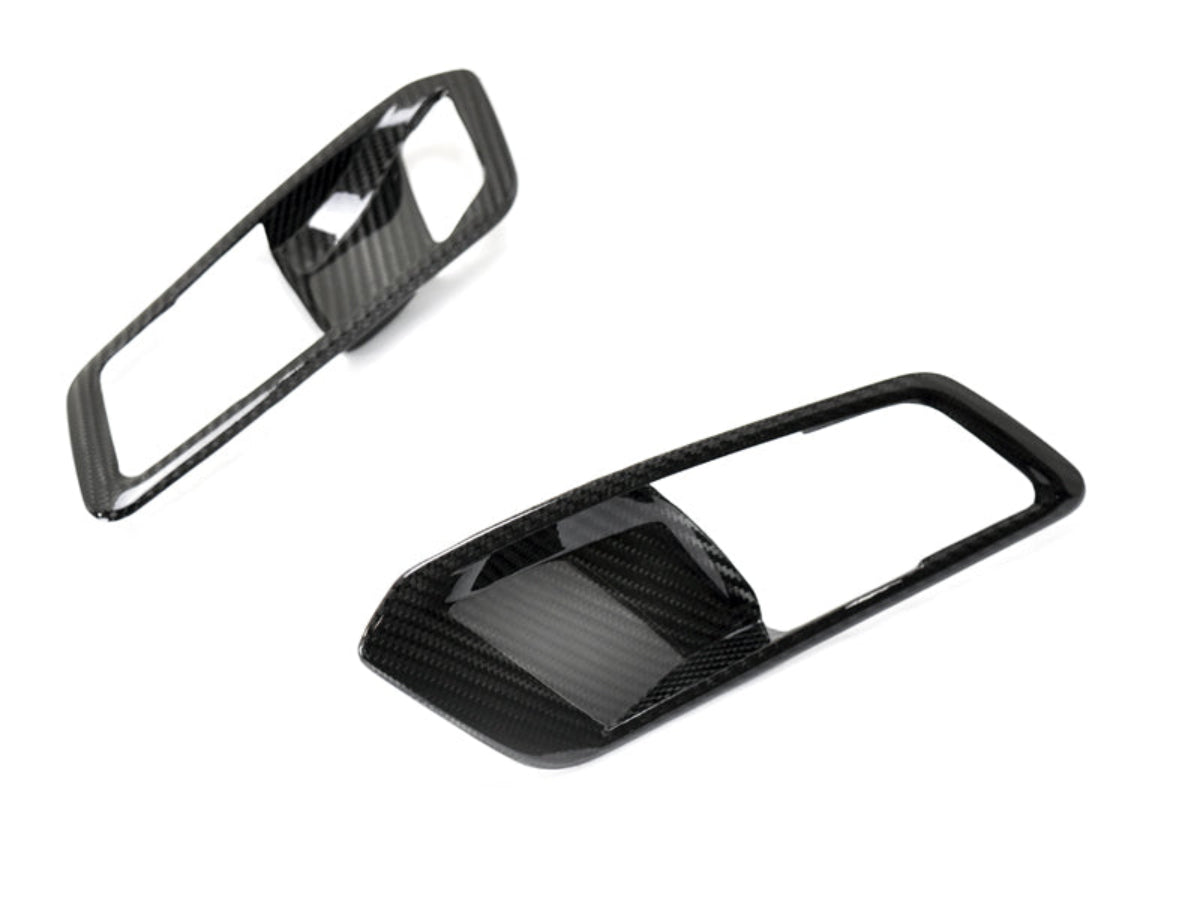 2019-2026 BMW 3-Series (G20) Premium Dry Carbon Interior Door Handle Trim Set | AutoTecknic USA Main image