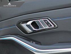 2019-2023 BMW 3-Series (G20) Premium Dry Carbon Interior Door Handle Trim Set | AutoTecknic USA