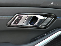 2019-2023 BMW 3-Series (G20) Premium Dry Carbon Interior Door Handle Trim Set | AutoTecknic USA