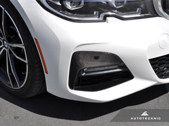 2019-2022 BMW 330i (G20) M-Sport Pre-LCI Dry Carbon Fiber Front Bumper Trim | AutoTecknic