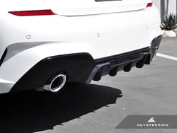 2019-2026 BMW 3 Series (G20) Competition Style Dry Carbon Fiber Rear Diffuser | AutoTecknic