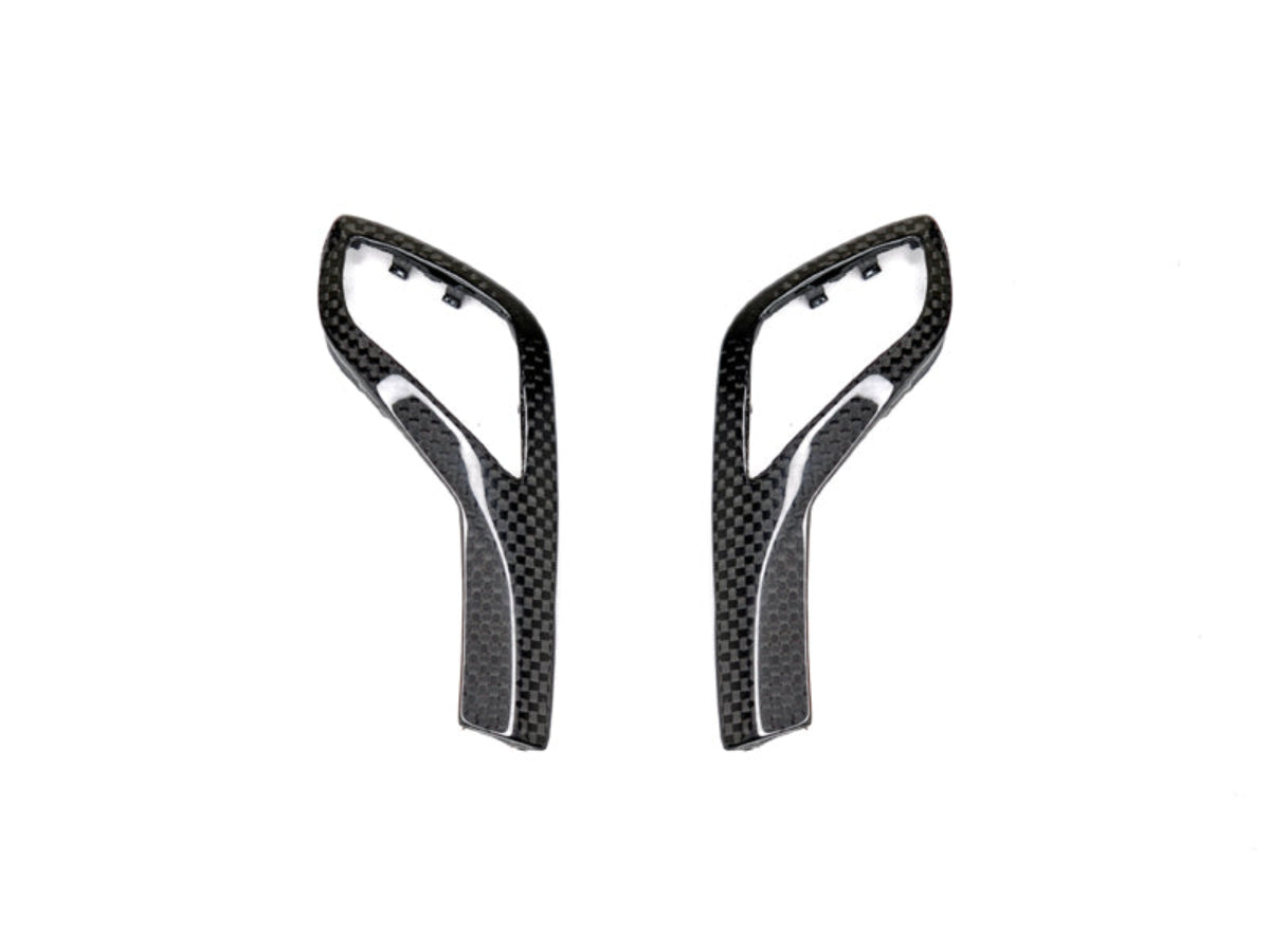 2019-2026 BMW 3 Series (G20) OEM Replacement Carbon Fiber Gear Selector Side Trims | AutoTecknic Secondary image