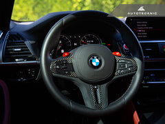 2019-2023 BMW 3-Series (G20) Carbon Fiber Alcantara Steering Wheel Trim | AutoTecknic