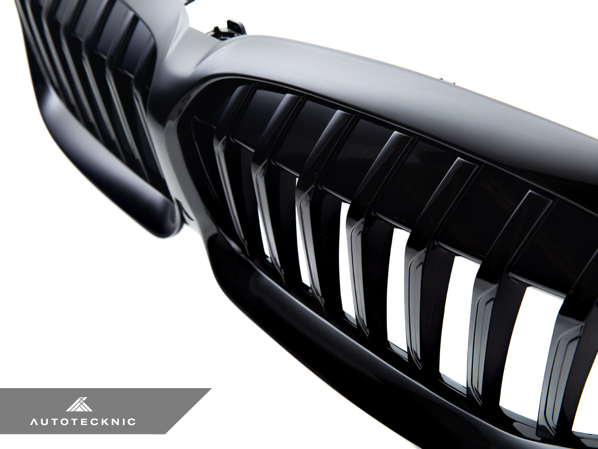 2019-2022 BMW 3 Series (G20) Glazing Black Painted Front Grille | AutoTecknic