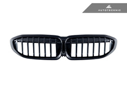 2019-2022 BMW 3 Series (G20) Glazing Black Painted Front Grille | AutoTecknic