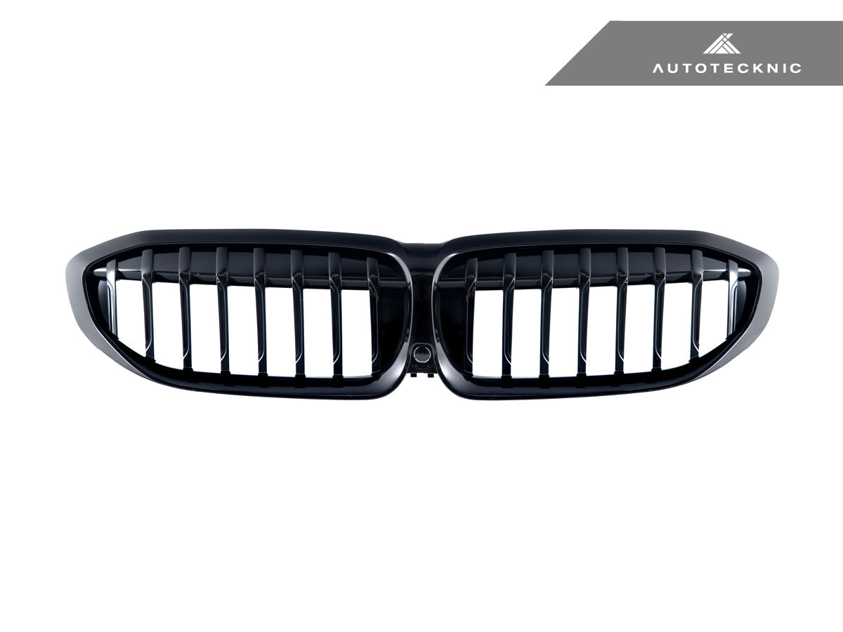 2019-2022 BMW 3 Series (G20) Glazing Black Painted Front Grille | AutoTecknic