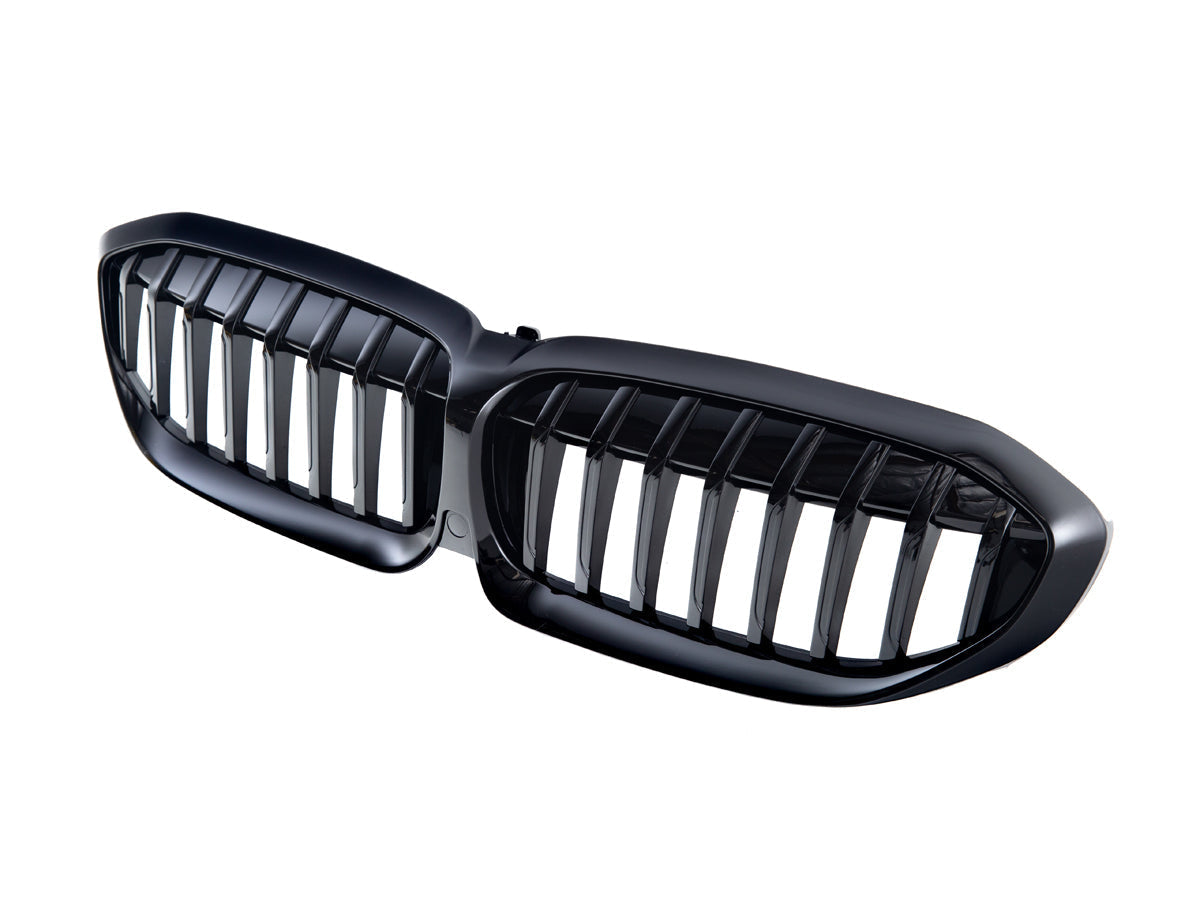2019-2022 BMW 3 Series (G20) Glazing Black Painted Front Grille | AutoTecknic Main image