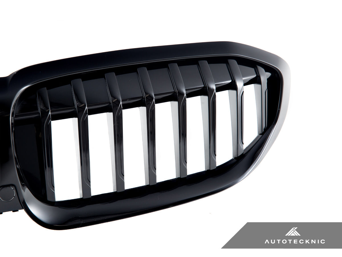 2019-2022 BMW 3 Series (G20) Glazing Black Painted Front Grille | AutoTecknic