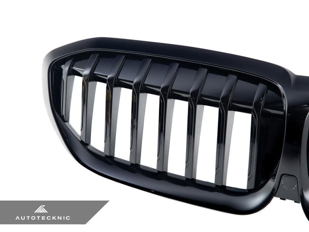 2019-2022 BMW 3 Series (G20) Glazing Black Painted Front Grille | AutoTecknic