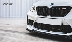 2019-2021 BMW M2 Competition (F87) EVO-S Gloss Black Front Splitter | Zaero Design USA