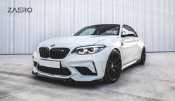2019-2021 BMW M2 Competition (F87) EVO-S Gloss Black Front Splitter | Zaero Design USA
