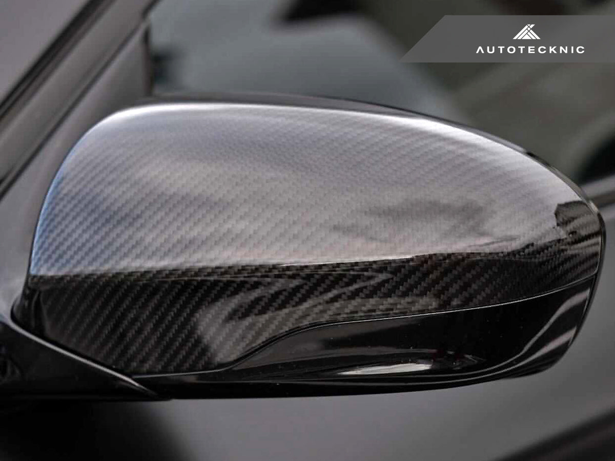 BMW 5-Series (F10) Full Replacement Version II Dry Carbon Fiber Mirror Covers | AutoTecknic