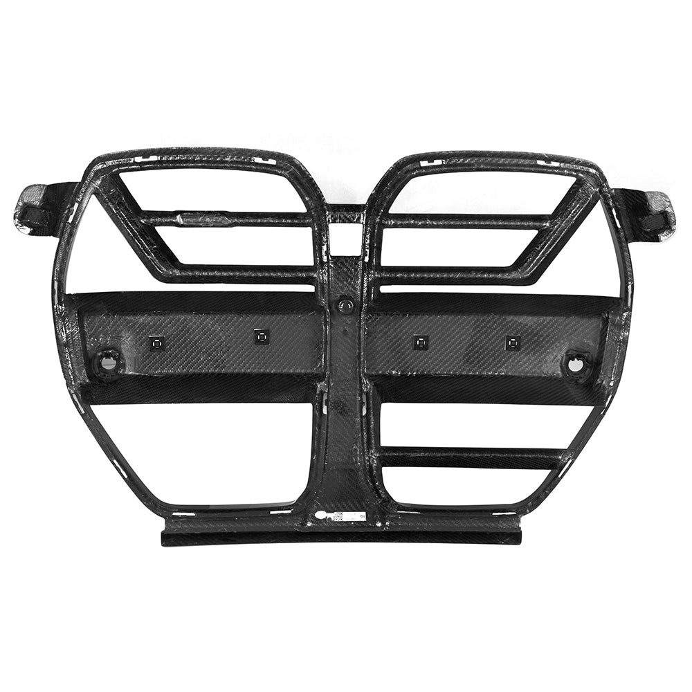 2021+ BMW M3 (G80) & M4 (G82) V1 Carbon Fiber Front Grille - Active Cruise Compatible | SOOQOO
