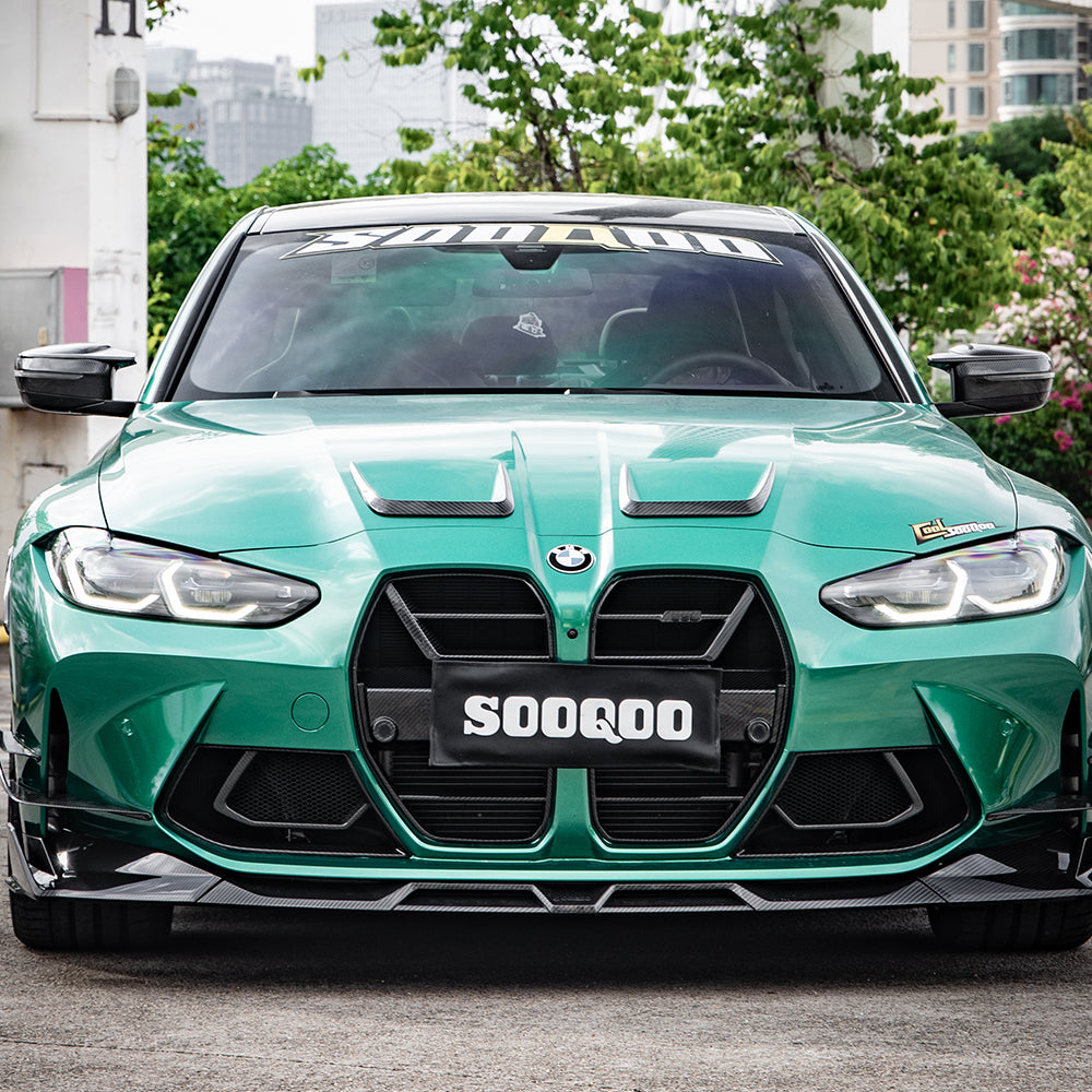 2021+ BMW M3 (G80) & M4 (G82) V1 Carbon Fiber Front Grille | SOOQOO
