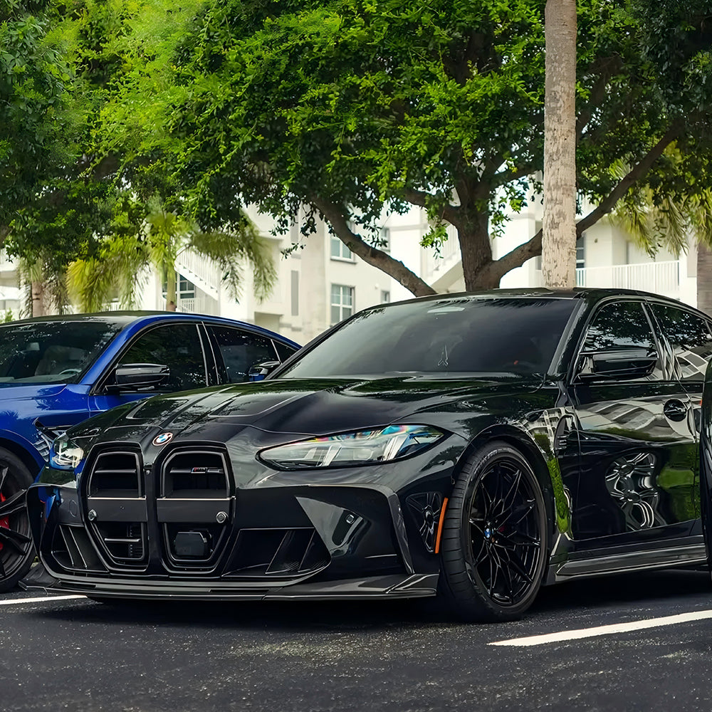 2021+ BMW M3 (G80) & M4 (G82) V2 Carbon Fiber Front Grille - Active Cruise Compatible | SOOQOO
