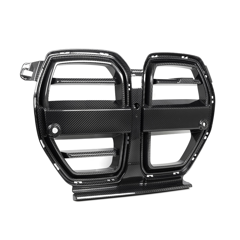 2021+ BMW M3 (G80) & M4 (G82) V2 Carbon Fiber Front Grille - Active Cruise Compatible | SOOQOO