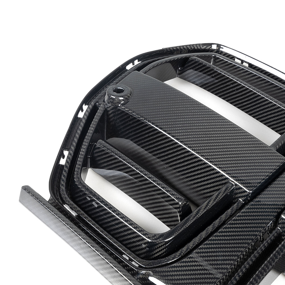 2021+ BMW M3 (G80) & M4 (G82) V2 Carbon Fiber Front Grille - Active Cruise Compatible | SOOQOO