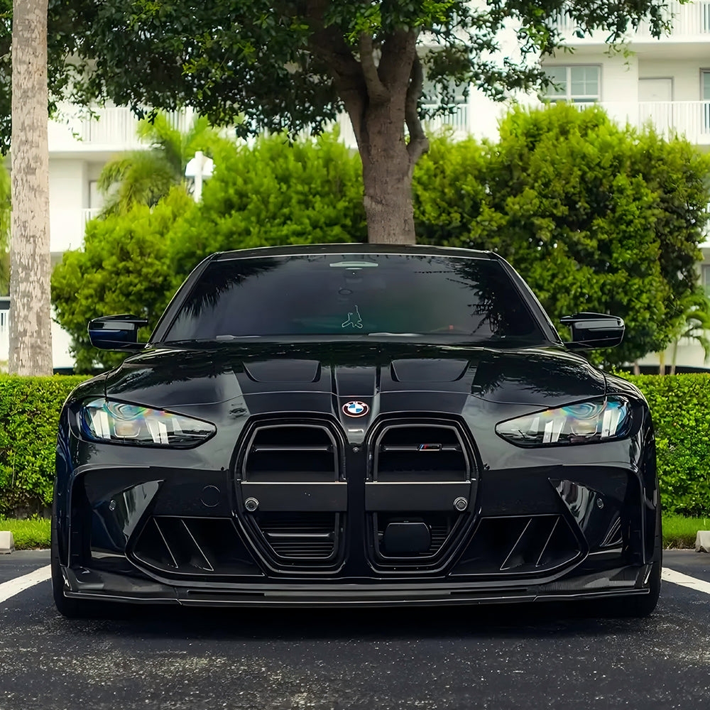 2021+ BMW M3 (G80) & M4 (G82) V2 Carbon Fiber Front Grille - Active Cruise Compatible | SOOQOO