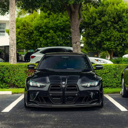 2021+ BMW M3 (G80) & M4 (G82) V2 Carbon Fiber Front Grille - Active Cruise Compatible | SOOQOO