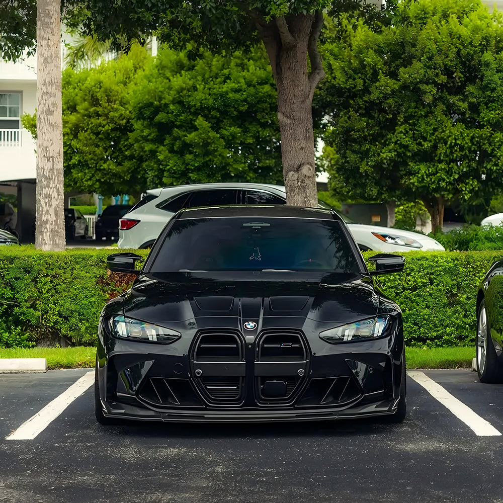 2021+ BMW M3 (G80) & M4 (G82) V2 Carbon Fiber Front Grille - Active Cruise Compatible | SOOQOO