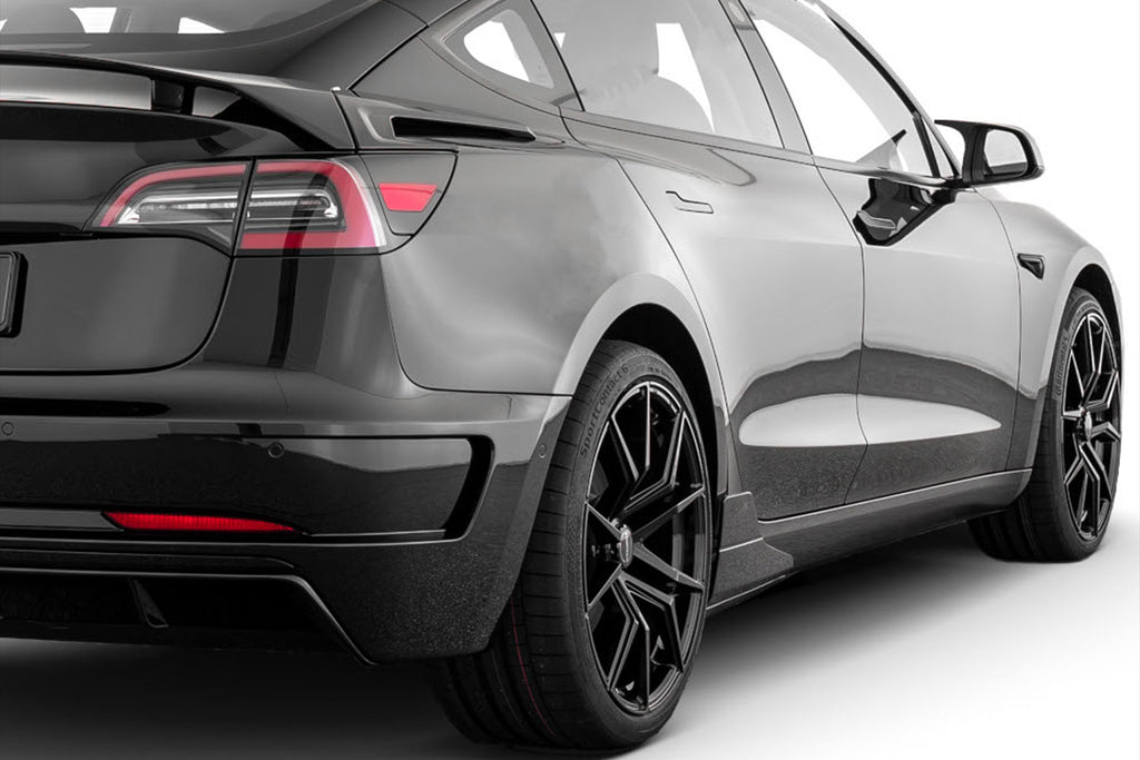 2017-2023 Tesla Model 3 (MK1) Wing Blade Style ABS Plastic Side Skirt Add-On Kit | STARTECH