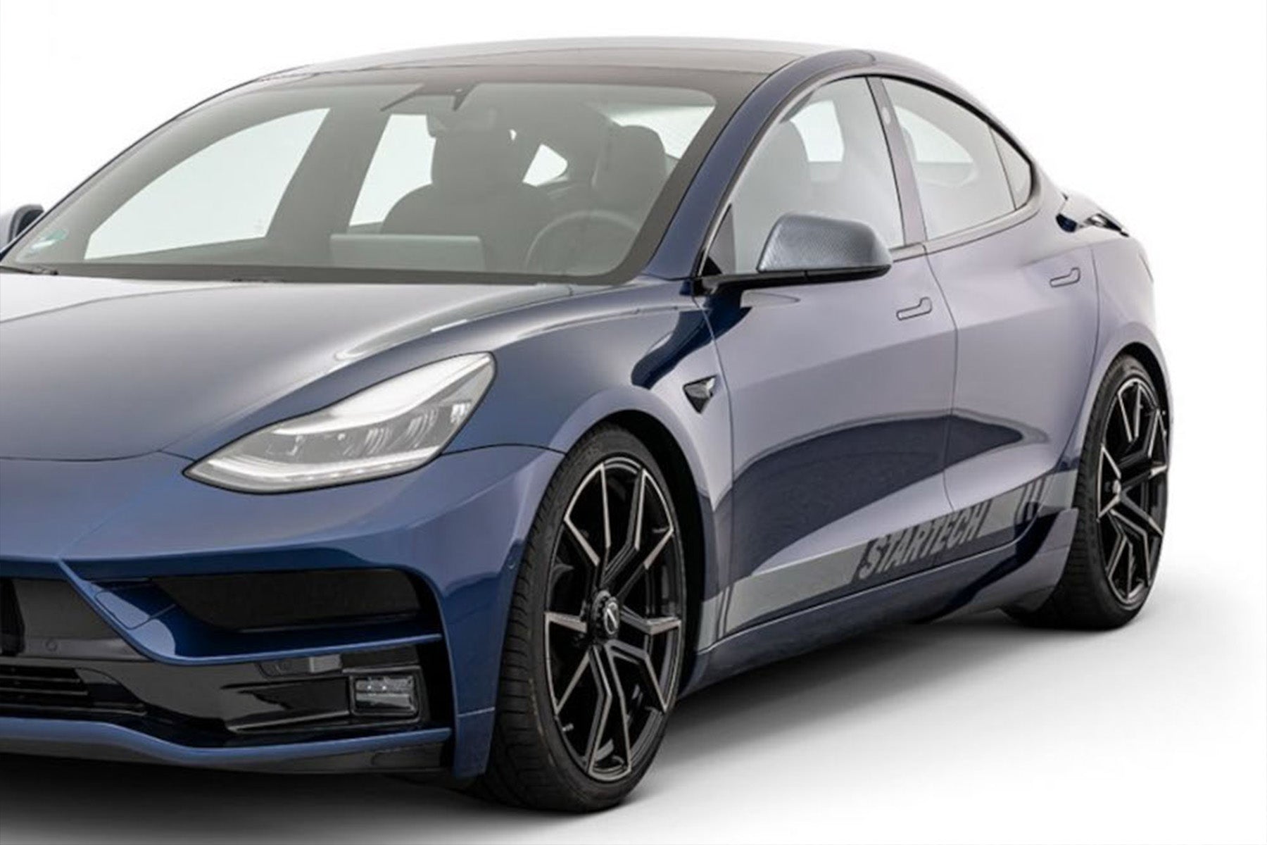 2017-2023 Tesla Model 3 (MK1) Wing Blade Style ABS Plastic Side Skirt Add-On Kit | STARTECH