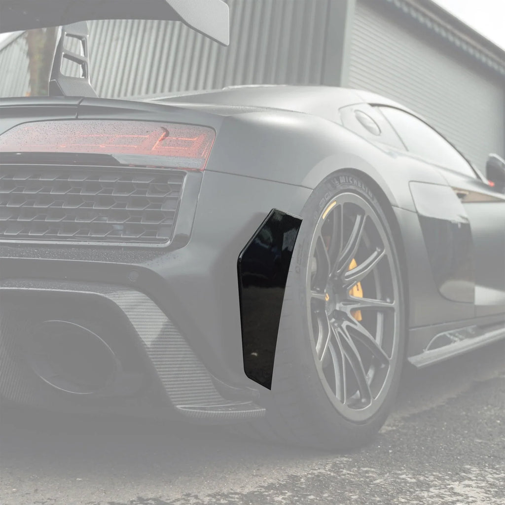 2015-2018 Audi R8 (4S) Racing Style Pre-Preg Carbon Fiber Rear Bumper Canards | TRE