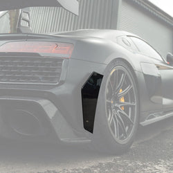 2015-2018 Audi R8 (4S) Racing Style Pre-Preg Carbon Fiber Rear Bumper Canards | TRE