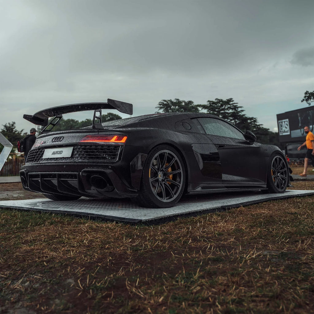 2015-2018 Audi R8 (4S) Racing Style Pre-Preg Carbon Fiber Rear Bumper Canards | TRE
