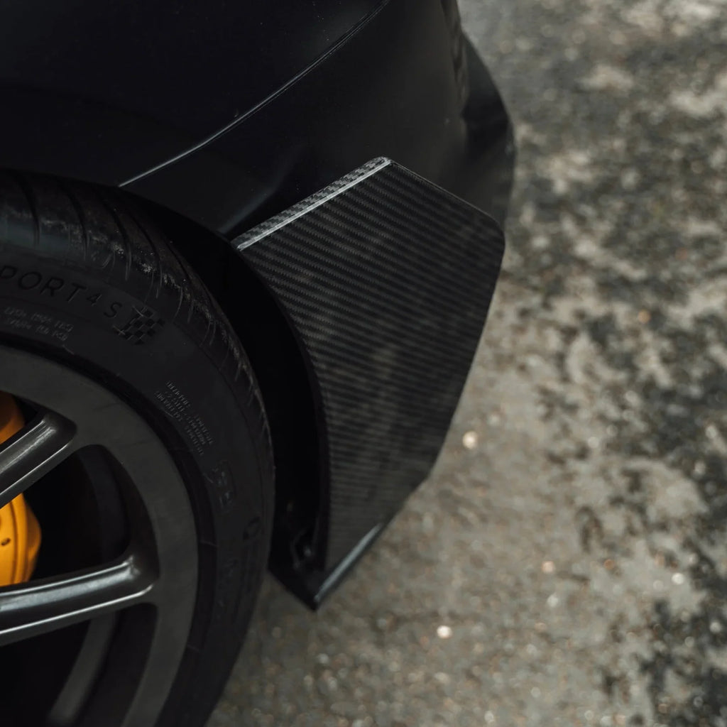 2015-2018 Audi R8 (4S) Racing Style Pre-Preg Carbon Fiber Rear Bumper Canards | TRE
