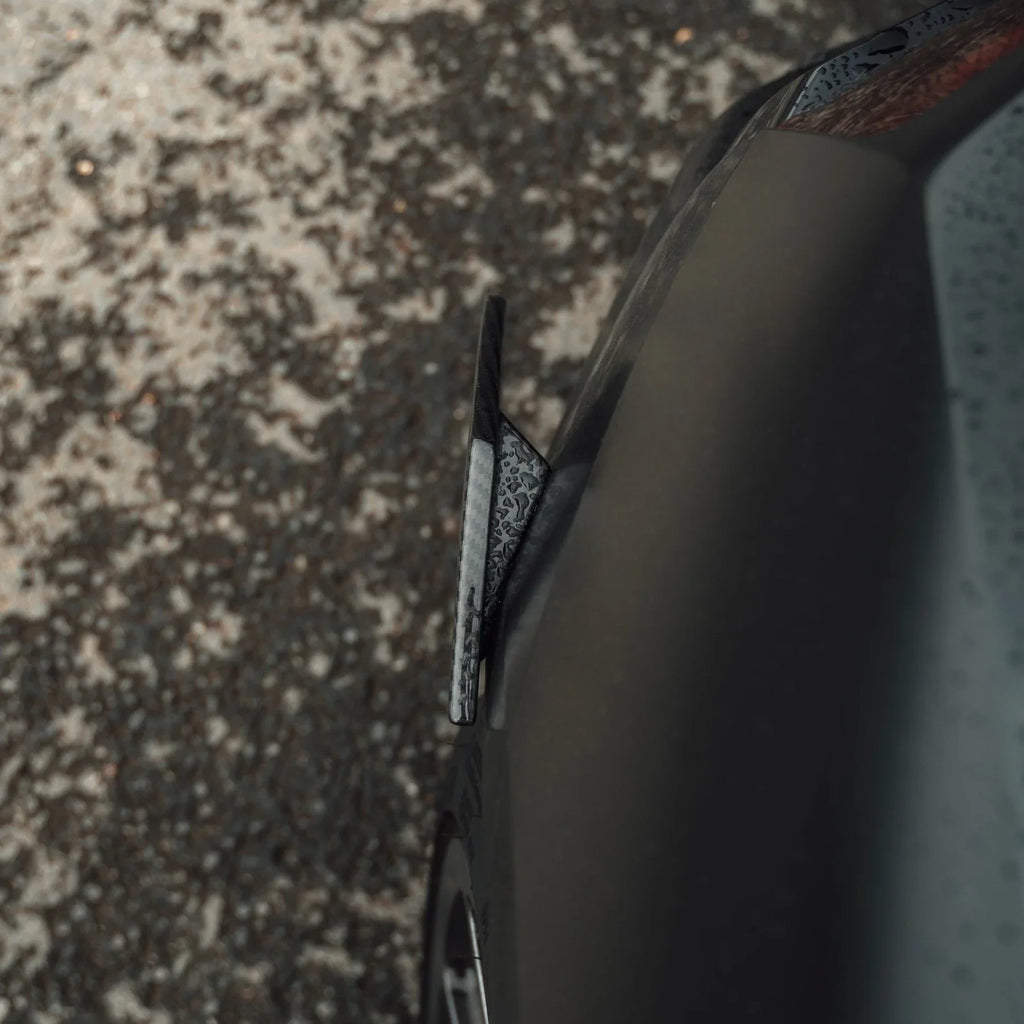 2015-2018 Audi R8 (4S) Racing Style Pre-Preg Carbon Fiber Rear Bumper Canards | TRE